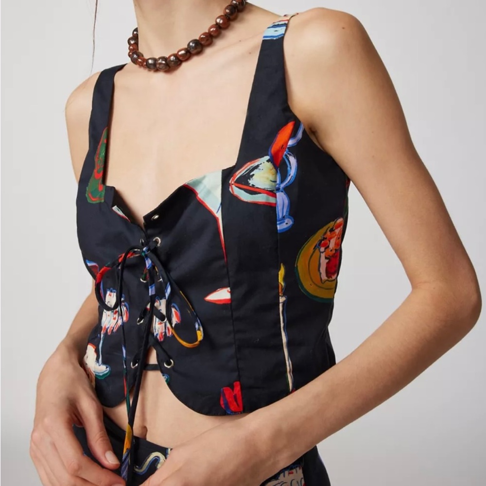 Lisa Says Gah Ophelia Corset Top NWT M